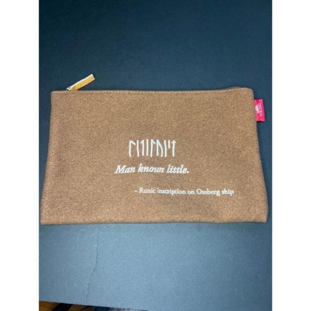 Viking‎ Cruise Ship Zipper Wool Blend Albert Einstein Quote Travel Document Bag